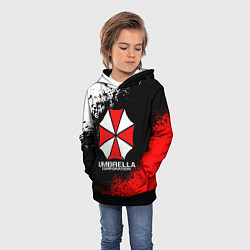 Толстовка-худи детская RESIDENT EVIL UMBRELLA, цвет: 3D-черный — фото 2
