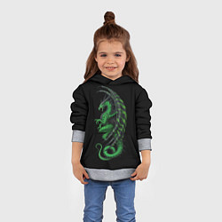 Толстовка-худи детская Green Dragon, цвет: 3D-меланж — фото 2