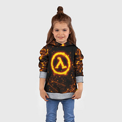 Толстовка-худи детская HALF-LIFE, цвет: 3D-меланж — фото 2
