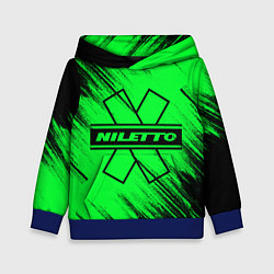 Толстовка-худи детская NILETTO, цвет: 3D-синий