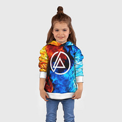 Толстовка-худи детская LINKIN PARK, цвет: 3D-белый — фото 2