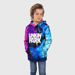 Толстовка-худи детская LINKIN PARK, цвет: 3D-синий — фото 2