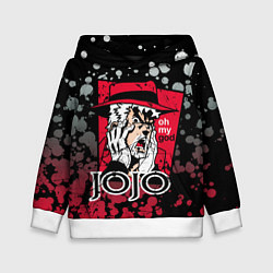 Толстовка-худи детская Приключения ДжоДжо, цвет: 3D-белый