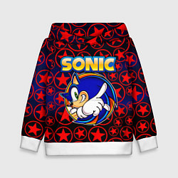 Толстовка-худи детская Sonic, цвет: 3D-белый
