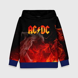 Толстовка-худи детская ACDC, цвет: 3D-синий