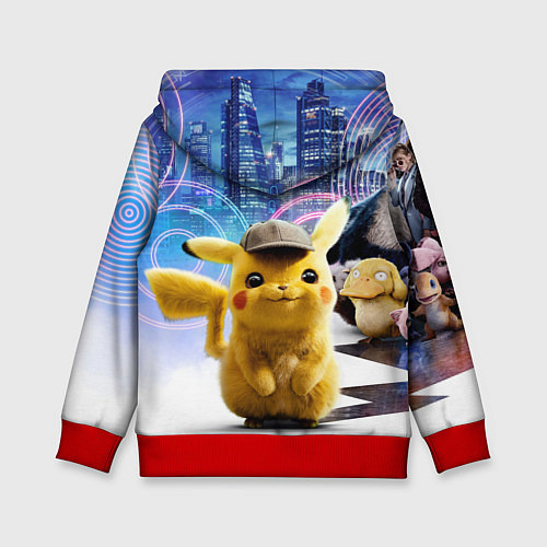 Детская толстовка Детектив Пикачу / 3D-Красный – фото 2