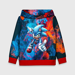 Толстовка-худи детская SONIC, цвет: 3D-красный