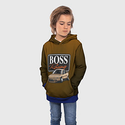 Толстовка-худи детская Boss Racing, цвет: 3D-синий — фото 2