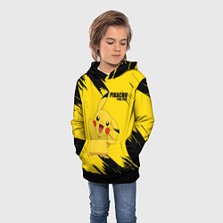 Толстовка-худи детская PIKACHU: PIKA PIKA, цвет: 3D-черный — фото 2
