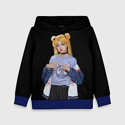 Толстовка-худи детская СЕЙЛОР МУН, цвет: 3D-синий