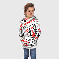 Толстовка-худи детская ROBLOX, цвет: 3D-белый — фото 2