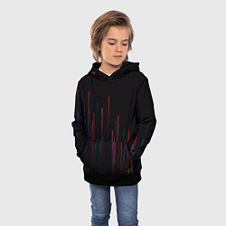 Толстовка-худи детская Red & Black, цвет: 3D-черный — фото 2