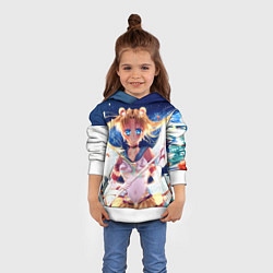 Толстовка-худи детская SAILOR MOON, цвет: 3D-белый — фото 2