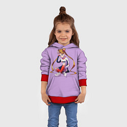 Толстовка-худи детская Cool Girl, цвет: 3D-красный — фото 2