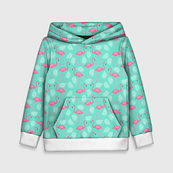 Толстовка-худи детская Flamingo, цвет: 3D-белый