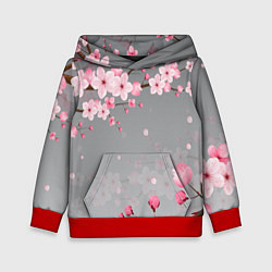 Толстовка-худи детская САКУРА, цвет: 3D-красный