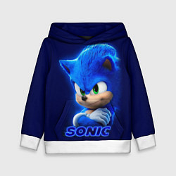 Толстовка-худи детская SONIC, цвет: 3D-белый