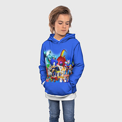 Толстовка-худи детская SONIC, цвет: 3D-белый — фото 2