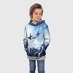 Толстовка-худи детская Алиса, цвет: 3D-меланж — фото 2