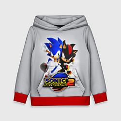 Толстовка-худи детская SONIC & SHADOW, цвет: 3D-красный