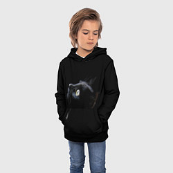 Толстовка-худи детская Кот, цвет: 3D-черный — фото 2