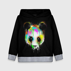 Толстовка-худи детская Панда в краске, цвет: 3D-меланж