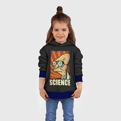 Толстовка-худи детская Futurama Science, цвет: 3D-синий — фото 2