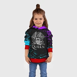 Толстовка-худи детская QUEEN, цвет: 3D-красный — фото 2