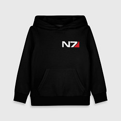 Толстовка-худи детская MASS EFFECT N7, цвет: 3D-черный