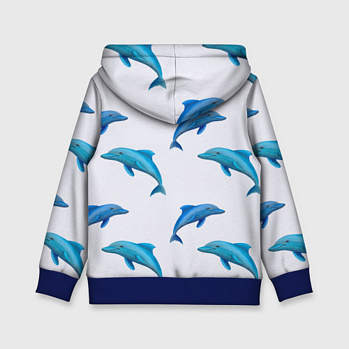 Детская толстовка Рай для дельфина / 3D-Синий – фото 2