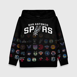 Толстовка-худи детская San Antonio Spurs 2, цвет: 3D-черный