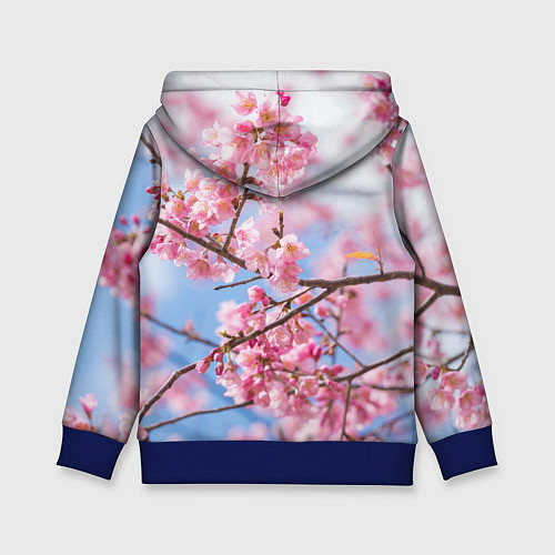 Детская толстовка Ветки Сакуры / 3D-Синий – фото 2