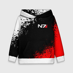 Толстовка-худи детская MASS EFFECT N7, цвет: 3D-белый