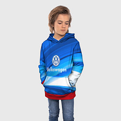 Толстовка-худи детская Volkswagen, цвет: 3D-красный — фото 2