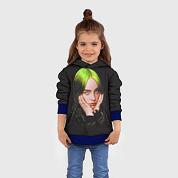 Толстовка-худи детская BILLIE EILISH, цвет: 3D-синий — фото 2