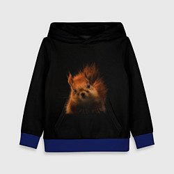 Толстовка-худи детская Белка, цвет: 3D-синий