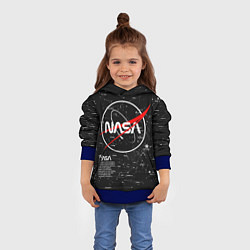 Толстовка-худи детская NASA, цвет: 3D-синий — фото 2
