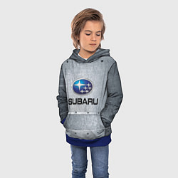 Толстовка-худи детская SUBARU, цвет: 3D-синий — фото 2