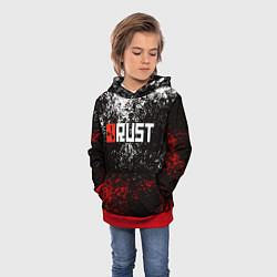 Толстовка-худи детская RUST, цвет: 3D-красный — фото 2
