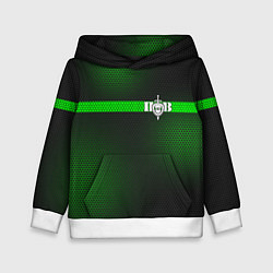 Толстовка-худи детская Пограничные Войска, цвет: 3D-белый