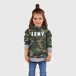 Толстовка-худи детская ARMY, цвет: 3D-меланж — фото 2
