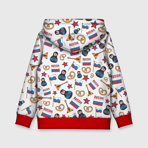 Детская толстовка РОССИЯ УЗОР / 3D-Красный – фото 2