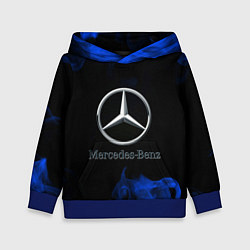Толстовка-худи детская Mercedes, цвет: 3D-синий
