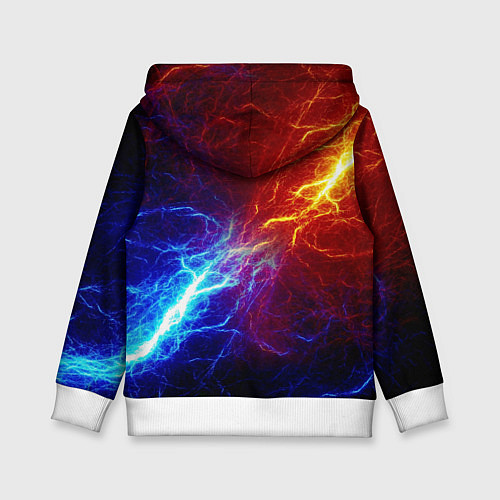 Детская толстовка ОГОНЬ ГЛИТЧ / 3D-Белый – фото 2