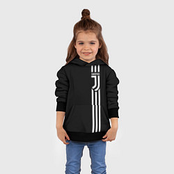 Толстовка-худи детская JUVENTUS, цвет: 3D-черный — фото 2
