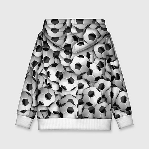 Детская толстовка Футбольные мячи много / 3D-Белый – фото 2