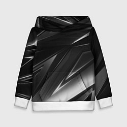 Толстовка-худи детская GEOMETRY STRIPES BLACK & WHITE, цвет: 3D-белый