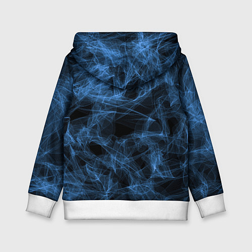 Детская толстовка Синий дым / 3D-Белый – фото 2