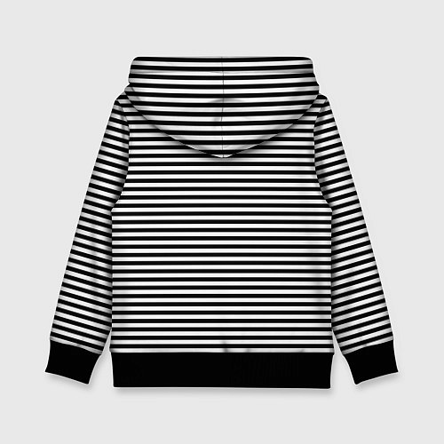Детская толстовка В ЧЕРНО-БЕЛУЮ ПОЛОСКУ / 3D-Черный – фото 2