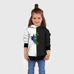 Толстовка-худи детская Лягуха, цвет: 3D-черный — фото 2